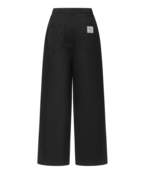 PINTUCK WIDE PANTS BLACK