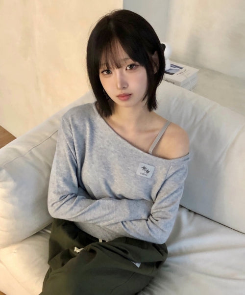 SHOULDER KNIT - 2 COLORS BLACK