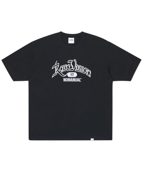 RAW CHAIN STITCHED T-SHIRT - DARK NAVY - 2 COLORS