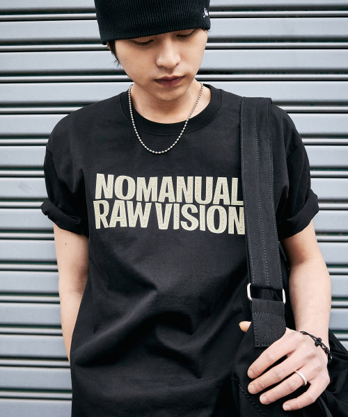 ROUGH TEXTURE PRINT T-SHIRT - BLACK - 3 COLORS