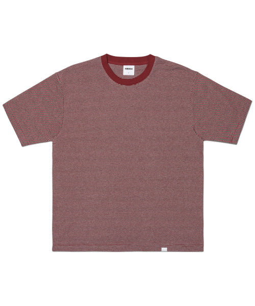 FINE STRIPE T-SHIRT - BURGUNDY - 3 COLORS