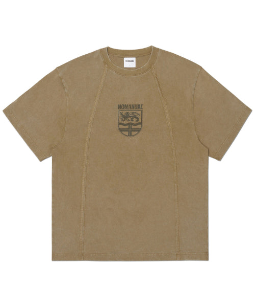 DUAL SLASH EMBLEM T-SHIRT - WASHED BLACK - 2 COLORS
