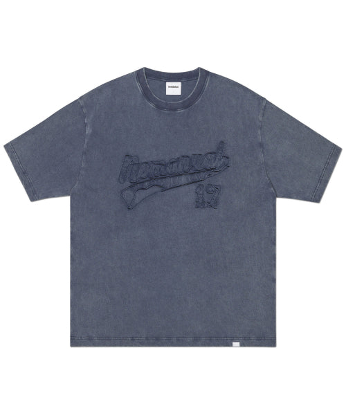 APPLIQUE T-SHIRT - WASHED BLACK - 2 COLORS