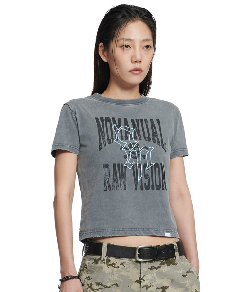 NM SKULL T-SHIRT - WASHED BLACK - 2 COLORS