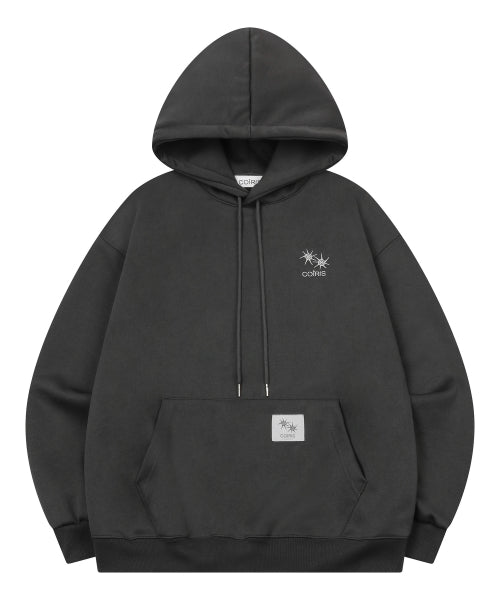 SMALL LOGO HOODIE TEE - 2 COLORS CHARCOAL