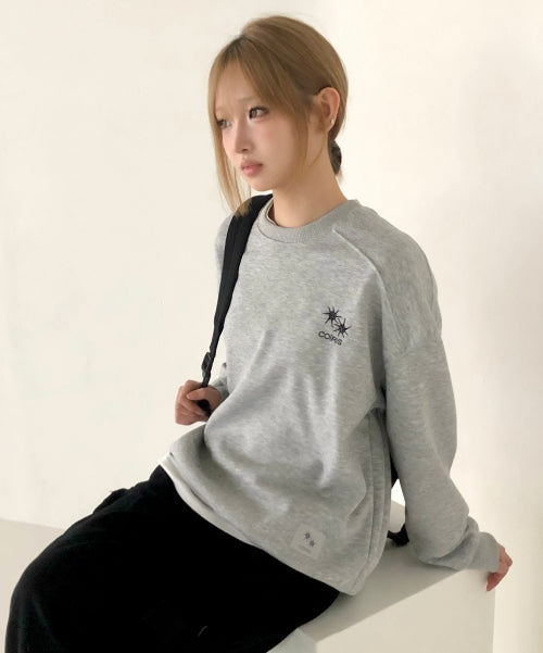SMALL LOGO SWEATSHIRT - 2 COLORS CHARCOAL