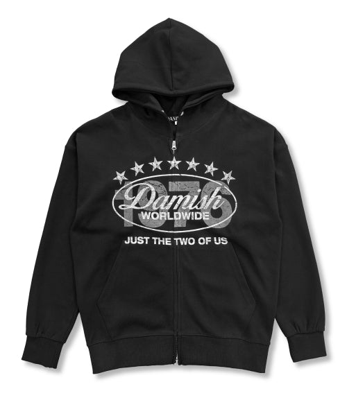 1976 TEE HOODIE - 3 COLORS BLACK