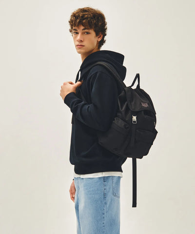 CLASSIC LOGO METAL BUCKLE BACKPACK black