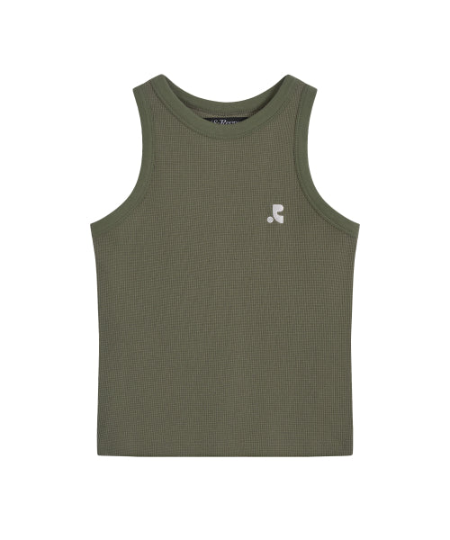 WAFFLE SLEEVELESS - 5 COLORS KHAKI