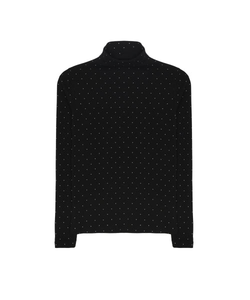HIGH NECK SLIM TOP #徐睿知同款! - 11 COLORS BLACK