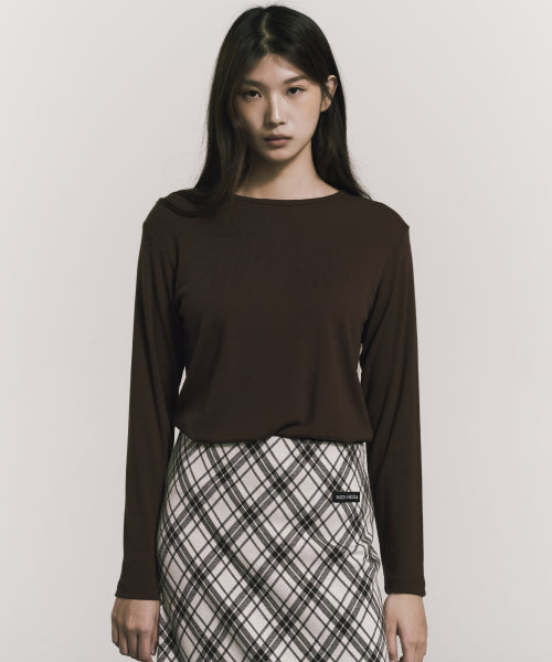 ESSENTIAL ROUND TOP #徐睿知同款! - 6 COLORS BROWN