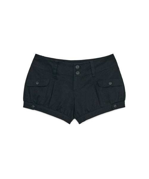 PUMPKIN FLAP SHORTS - 3 COLORS BLACK