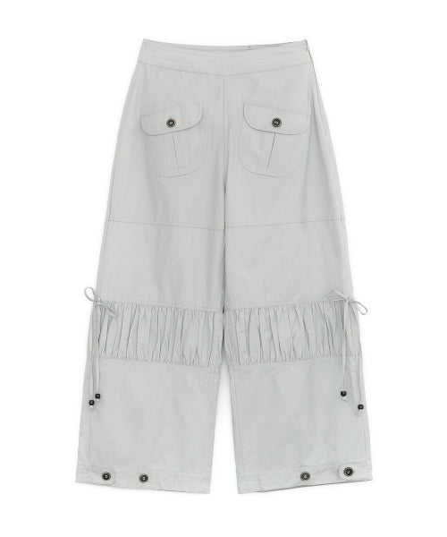 SHIRRING FLAP PANTS - 2 COLORS GREY