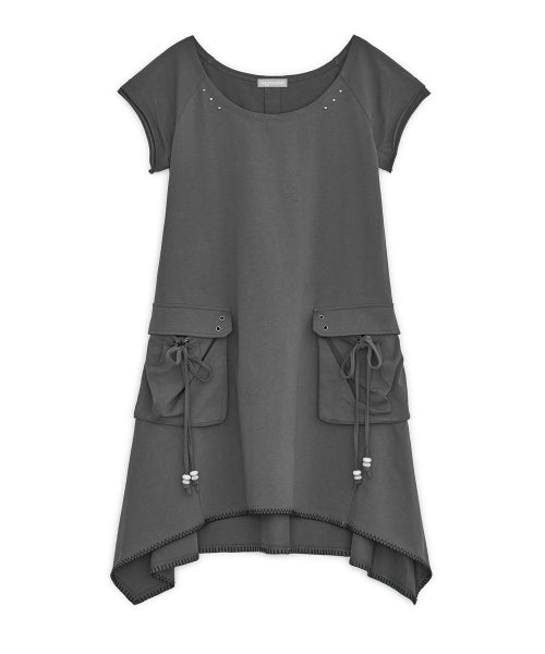 PIGMENT COTTON DRESS - 2 COLORS CHARCOAL