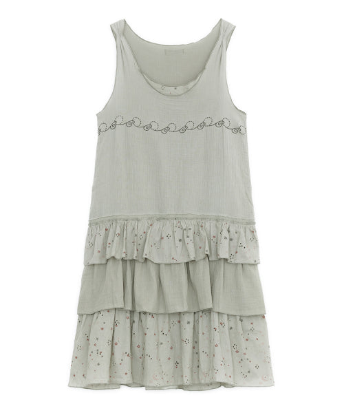 TIERED DRESS GREEN