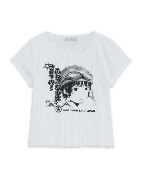 GEEK GIRL LACE TOP - 4 COLORS WHITE