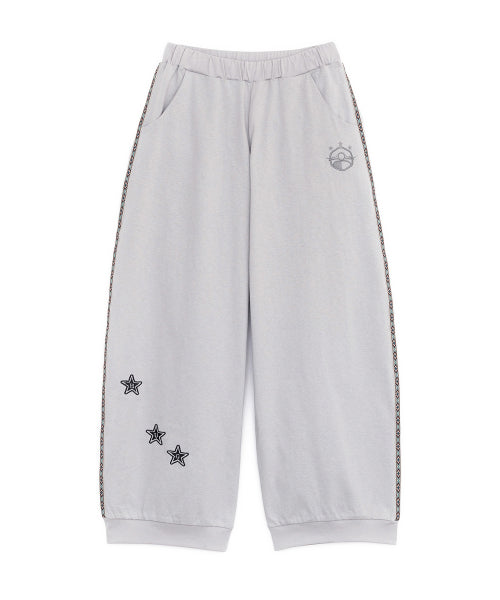 ETHNIC LINE TRACK PANTS - 2 COLORS GREY