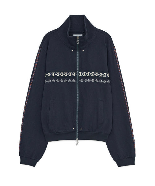 ETHNIC LINE TRACK ZIP-UP - 2 COLORS NAVY