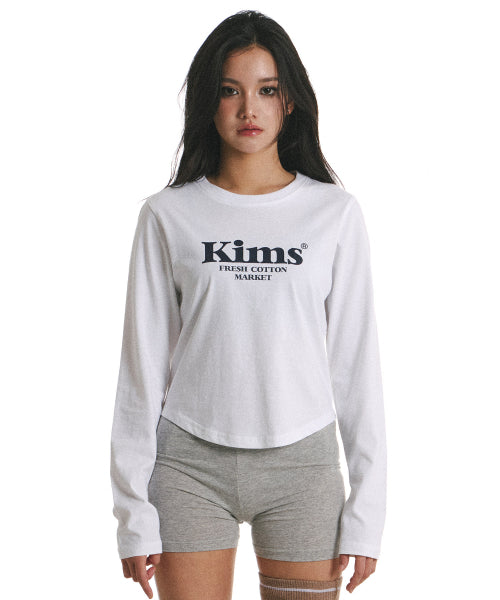 KIMS BAM LOGO LS TEE WHITE - 5 COLORS WHITE