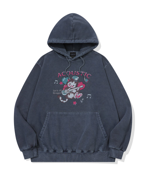 CAT PIGMENT HOODIE - 2 COLORS BLUE