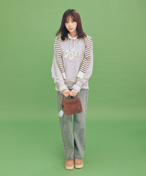 SEMI FLARE DENIM PANTS #GISELLE同款! - 2 COLORS BLUE