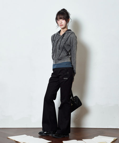 ASON TINA TWILL PANTS - 2 COLORS BLACK