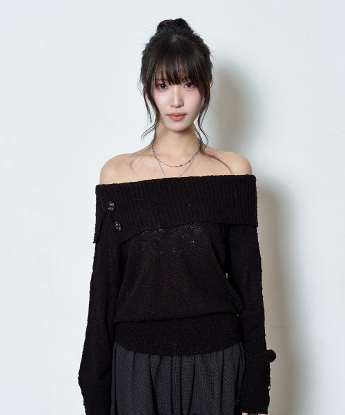 KIRA OFF-SHOULDER KNIT - 2 COLORS