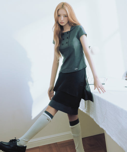 OPEN TOE SHEER KNEE SOCKS #REI同款! - 3 COLORS GREY
