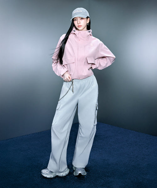GORPCORE COTTON TOUCH PARACHUTE CARGO WIDE PANTS NY #KARINA同款! - 3 COLORS GREY