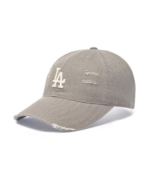 DAMAGE WASHED UNSTRUCTURED BALL CAP NY #KARINA同款! - 6 COLORS GREY