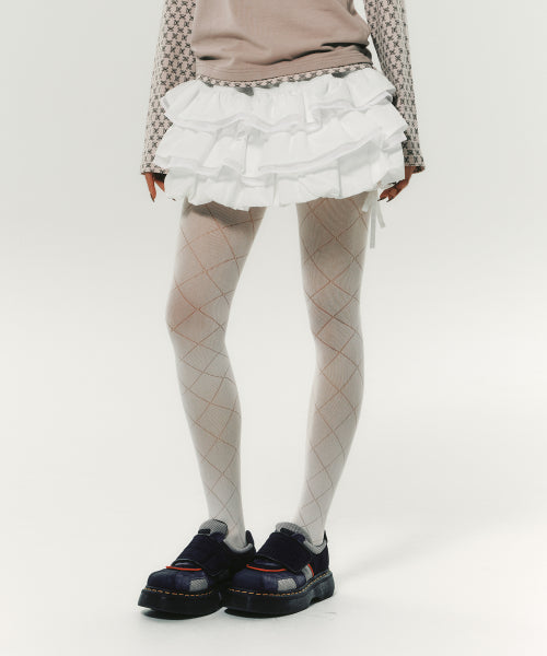 BALLOON FRILL SKIRTPANTS KHAKI - 2 COLORS