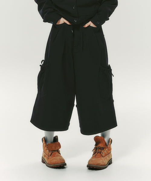 COTTON CAPRI PANTS BEIGE - 2 COLORS
