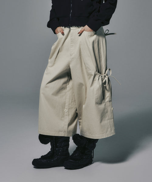 COTTON CAPRI PANTS BEIGE - 2 COLORS
