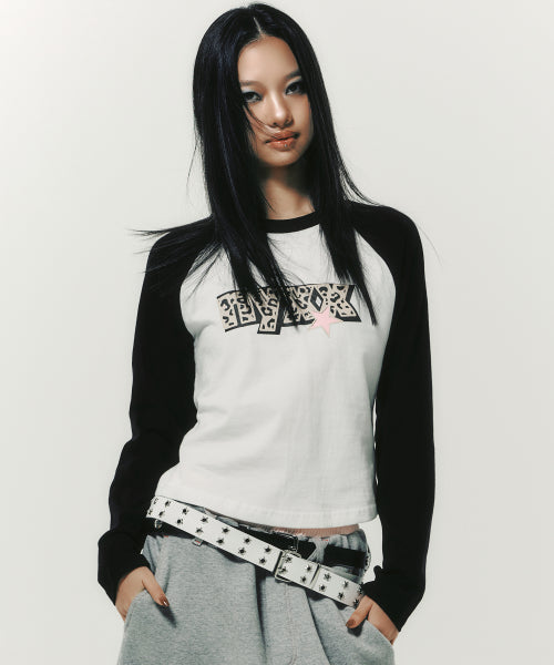 STAR RAGLAN L/S BLACK - 2 COLORS