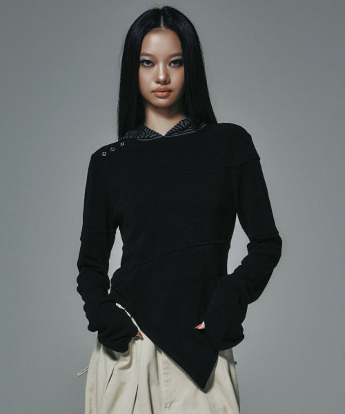 HOOD LONG SLEEVE BLACK - 2 COLORS