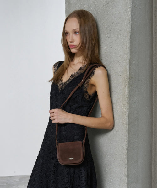 COCO MINI CROSSBODY BAG - 3 COLORS SUEDE BROWN