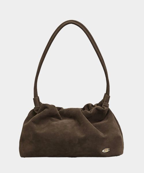 MARI SHOULDER BAG - 2 COLORS SUEDE BROWN