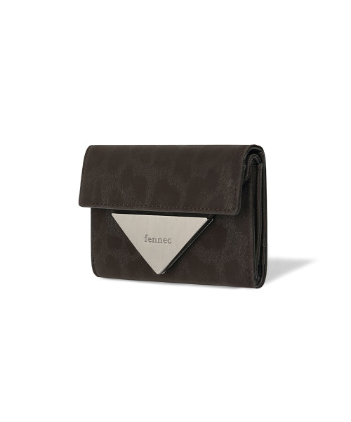 TRIANGLE DOCO WALLET LEOPARD - 3 COLORS BROWN