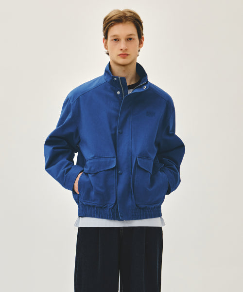 BASIC HARRINGTON JACKET - 2 COLORS BLUE