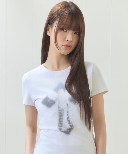 EL CROSS FAIRY GRAPHIC TEE - 3 COLORS WHITE