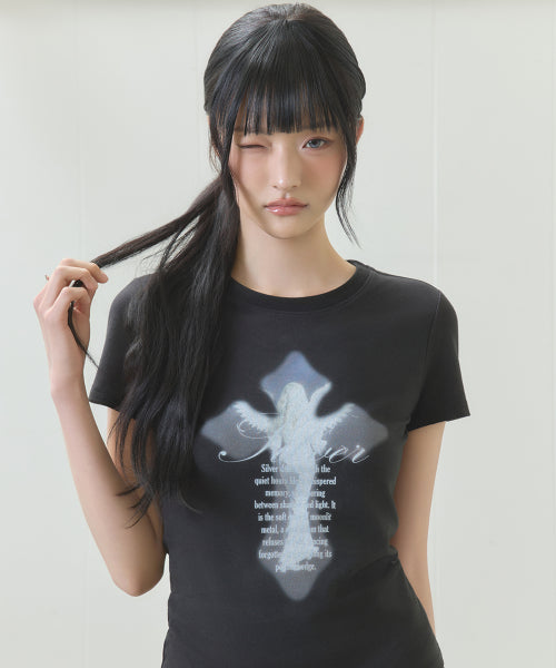 EL CROSS FAIRY GRAPHIC TEE - 3 COLORS BLACK