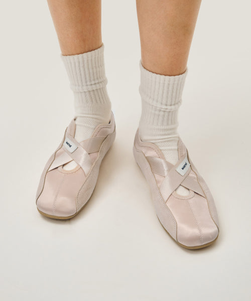 W BANDING FLATS SNEAKERS - 3 COLORS PINK