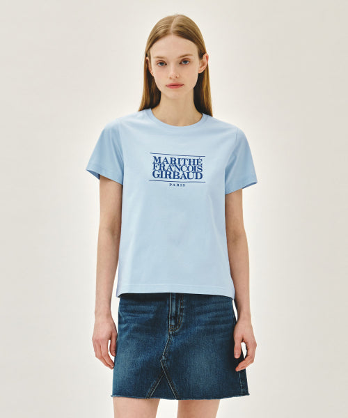 W CLASSIC LOGO TEE BLUE