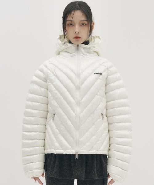 NICOLE LIGHT WEIGHT HOODY PADDING #徐睿知同款! - 6 COLORS CREAM