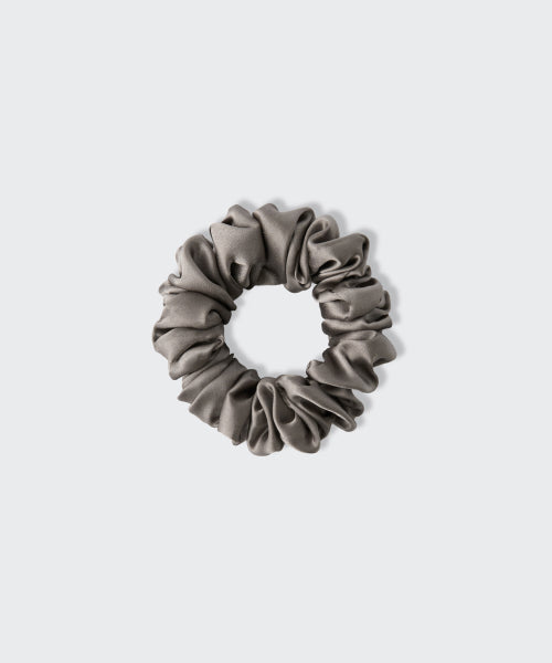 WOMENS SILK SCRUNCHIE LARGE #韓韶禧同款! - 3 COLORS GREY
