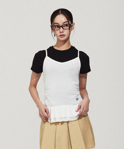FRILL LAYERED SLEEVELESS #GISELLE同款!
