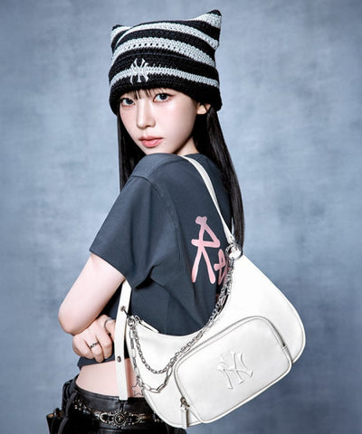 BASIC VINTAGE LOGO HOBO BAG NY #KARINA同款! - 3 COLORS