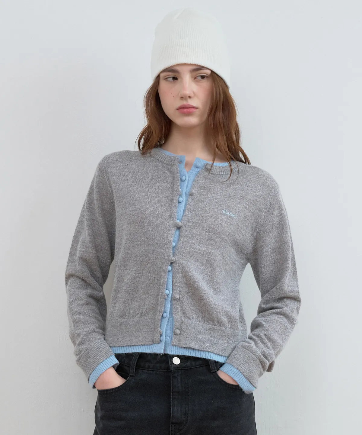 LAYERED KNIT CARDIGAN - 4 colors #WONYOUNG同款!