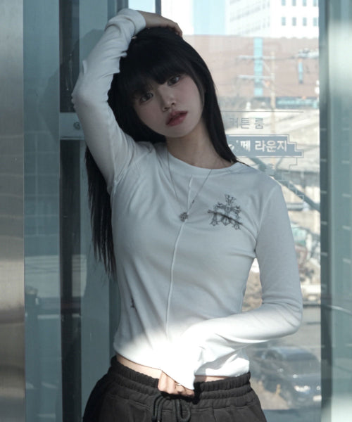 CROSS SLEEVE LONG - 2 COLORS WHITE