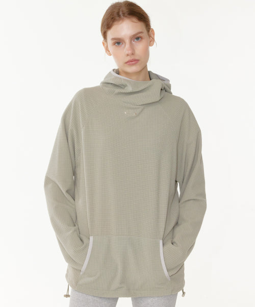 WAFFLE WARMER HOODIE - 3 COLORS BEIGE